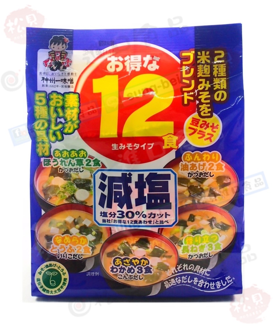 宮板神州減鹽味噌12入182g【4902703083051】