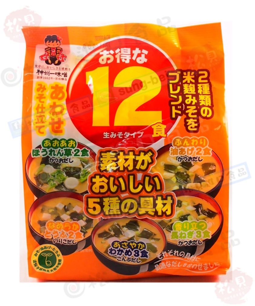 宮板神州綜合味噌12入194g【4902703083037】