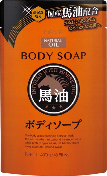 日本馬油高保濕沐浴乳補充包600mL【4513574024359】