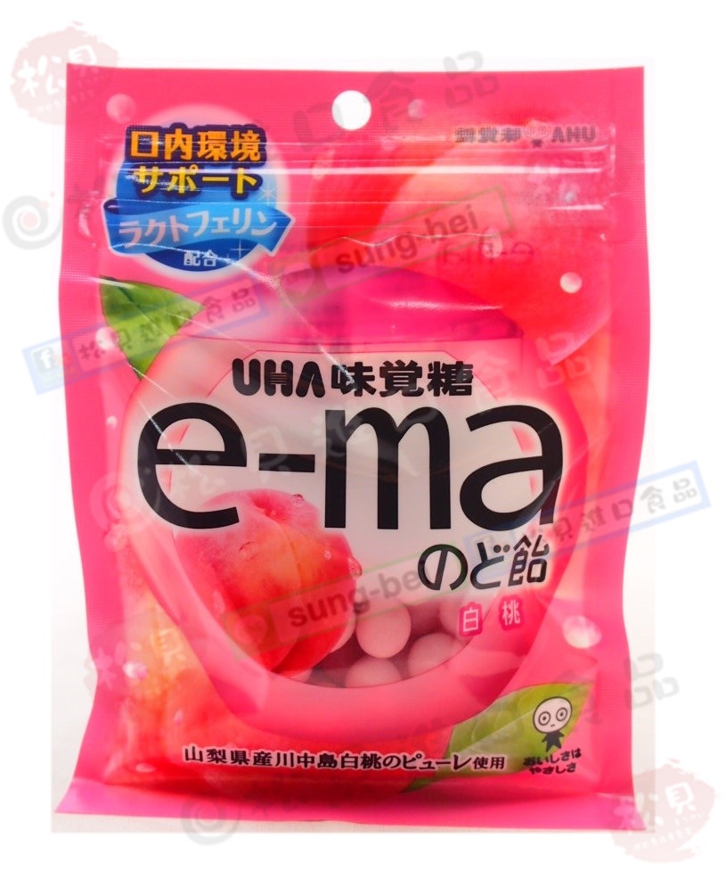 味覺e-ma白桃喉糖袋裝50g【4514062263670】