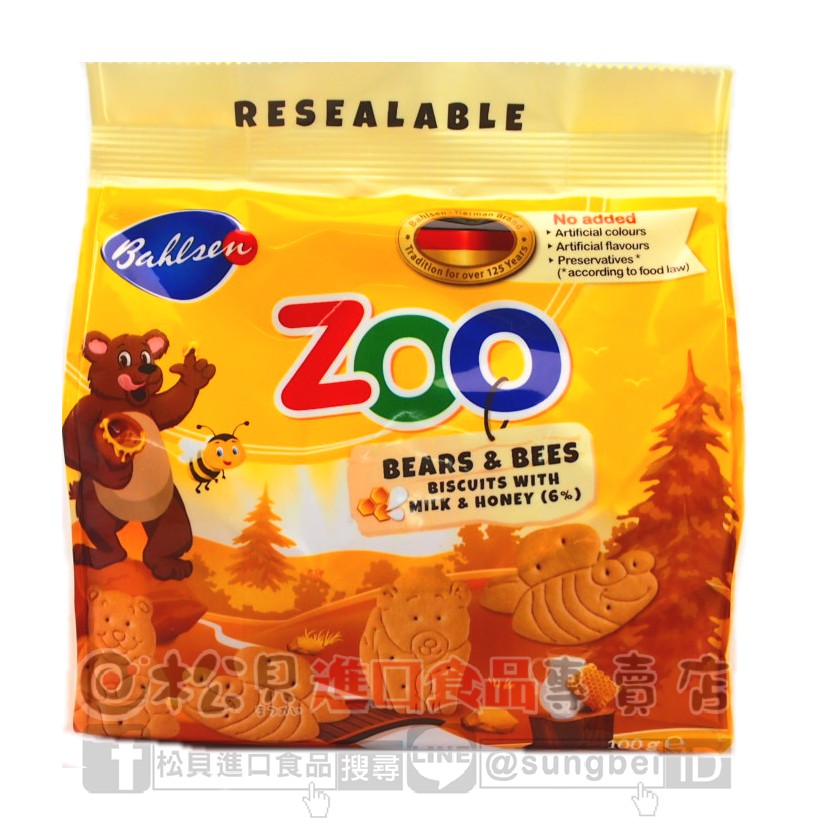 百樂順動物餅乾(蜂蜜牛奶口味)100g【4017100107412】