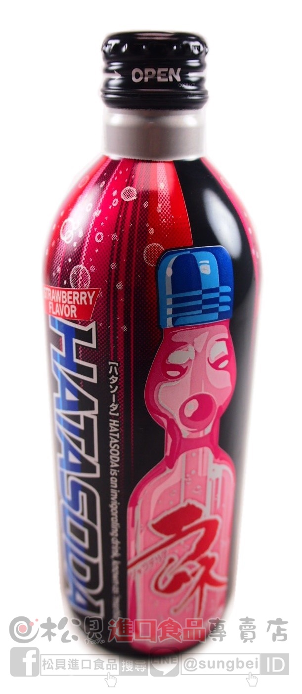 HATASODA草莓汽水500mL【4902494140209】