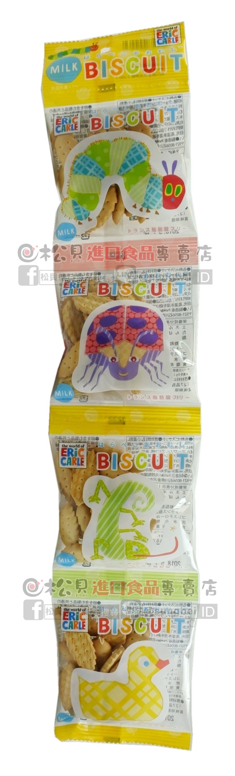 北陸好餓的毛毛蟲餅4連60g【4902458004462】