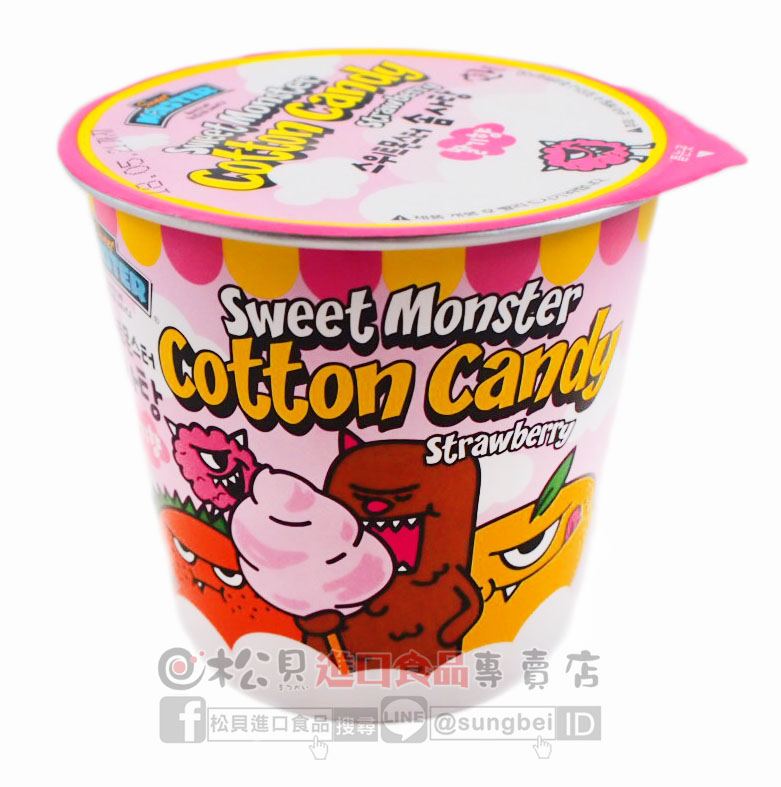 搗蛋怪獸棉花糖杯(草莓)12g【8809525460441】