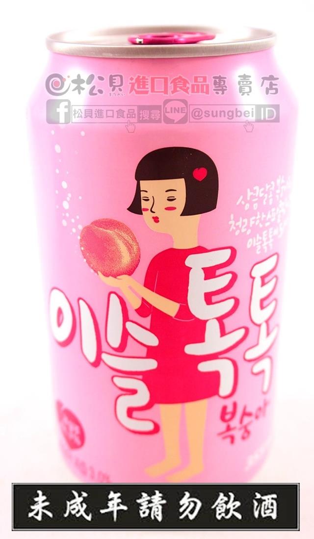 韓國HITE水蜜桃調酒355ml【8801048311002】