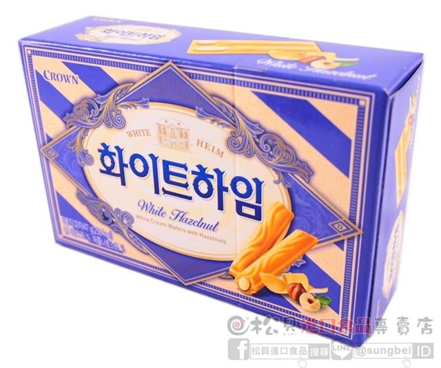 CROWN白巧克力威化酥47g【8801111186230】