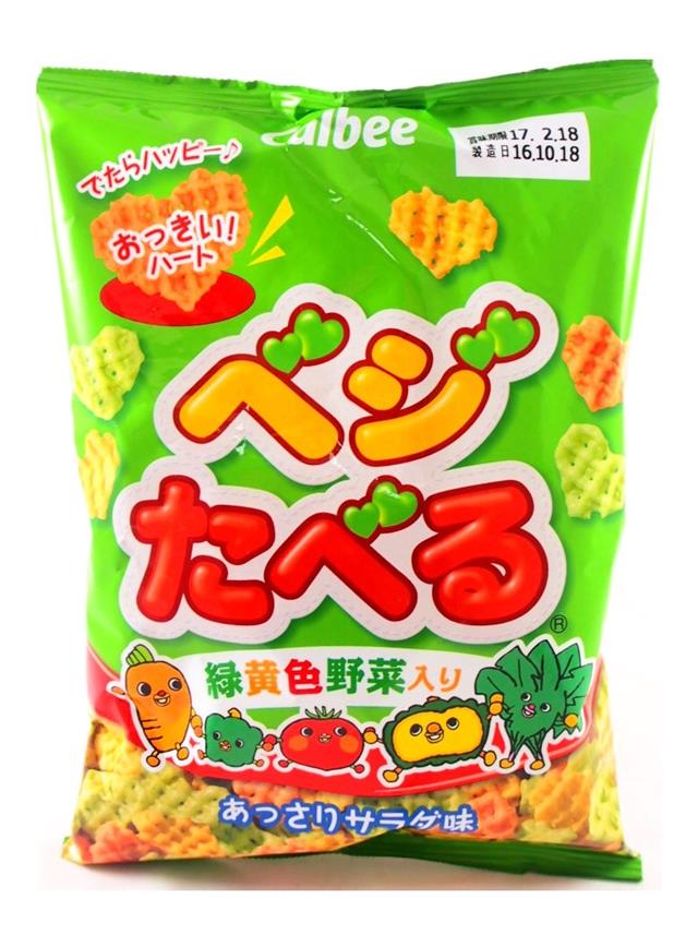 加樂比綠黃野菜心型餅55g【4901330200510】