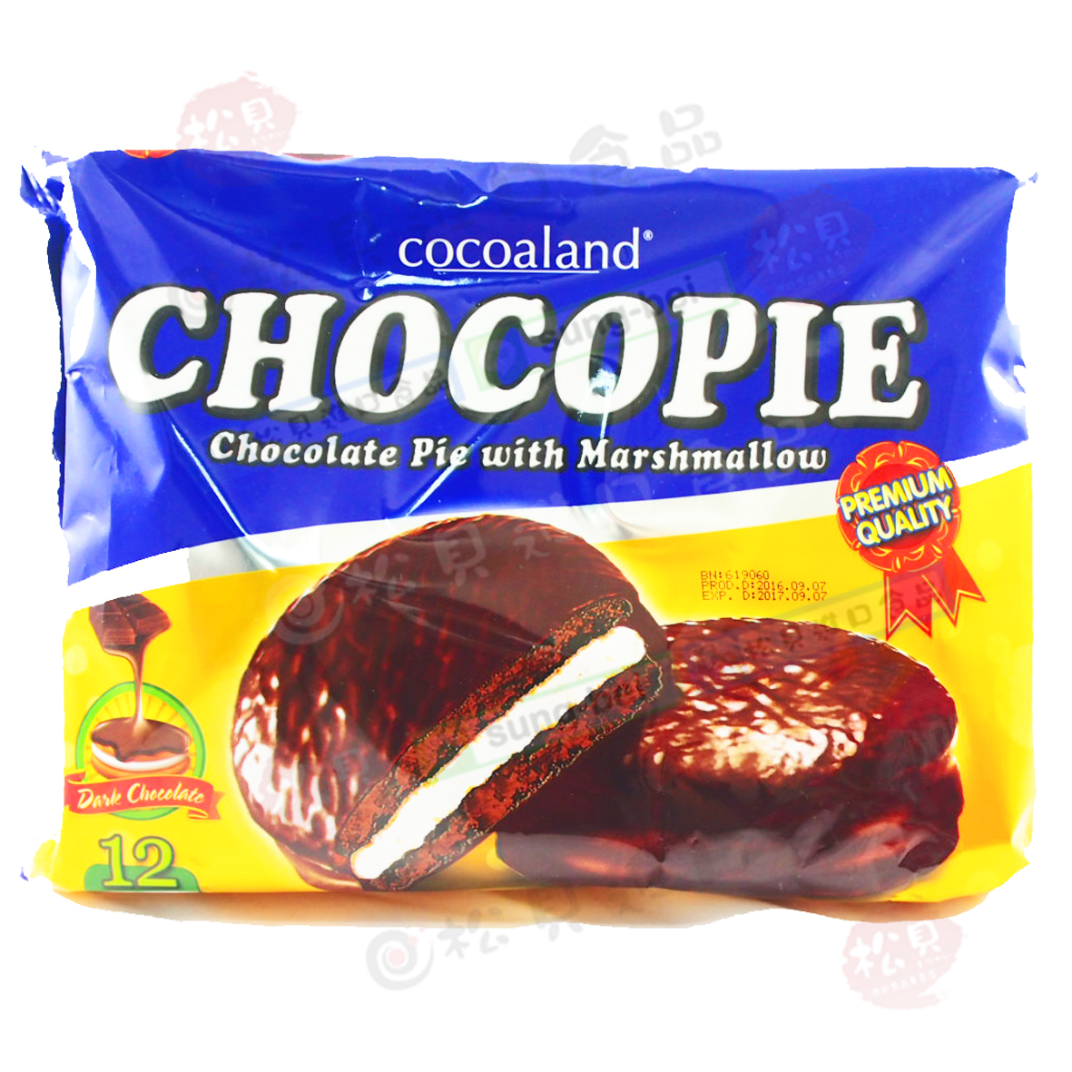 CHOCOPIE巧克力風味派(黑巧克力味)300g【9556296313214】