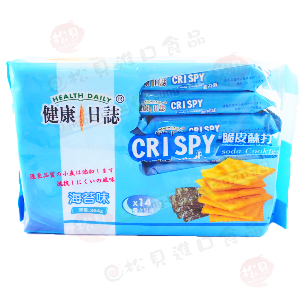 健康日誌脆皮蘇打餅(海苔味)364g【4711402829408】