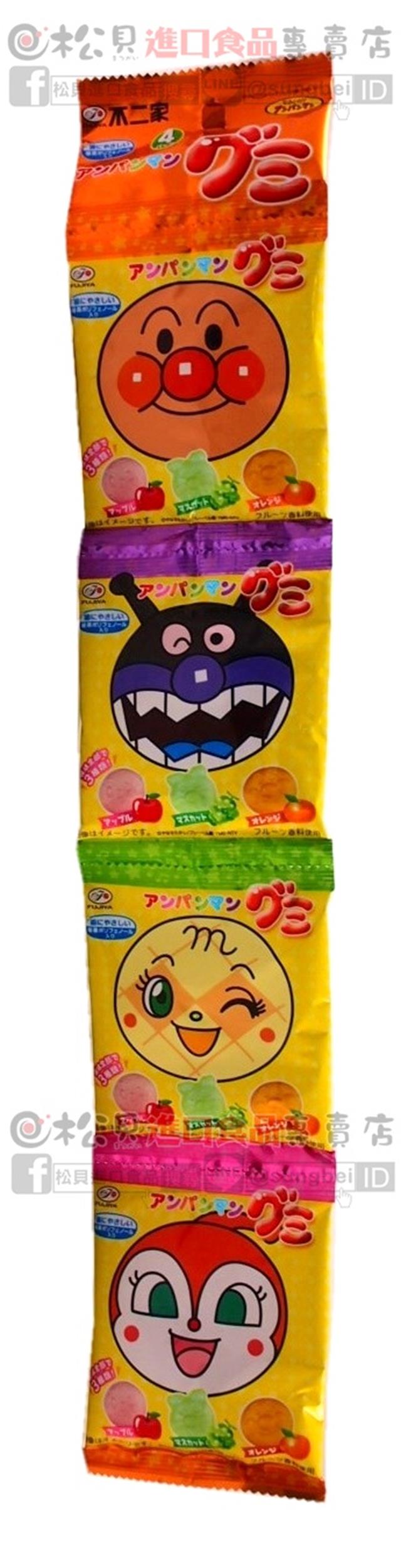 不二家麵包超人QQ軟糖4連64g【4902555123585】