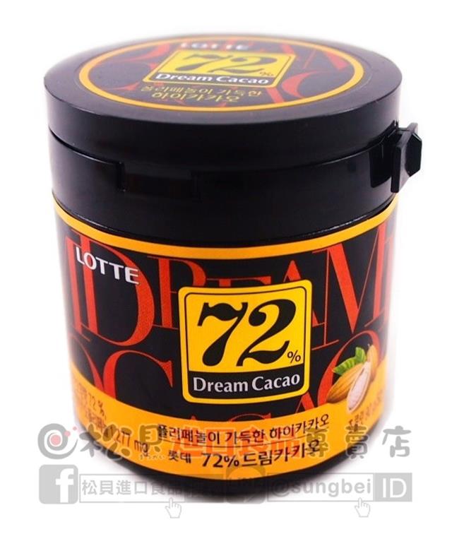 樂天72%可可巧克力罐90g【8801062268597】