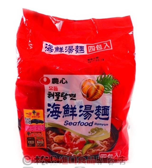農心海鮮湯拉麵4袋入500g031146157860】