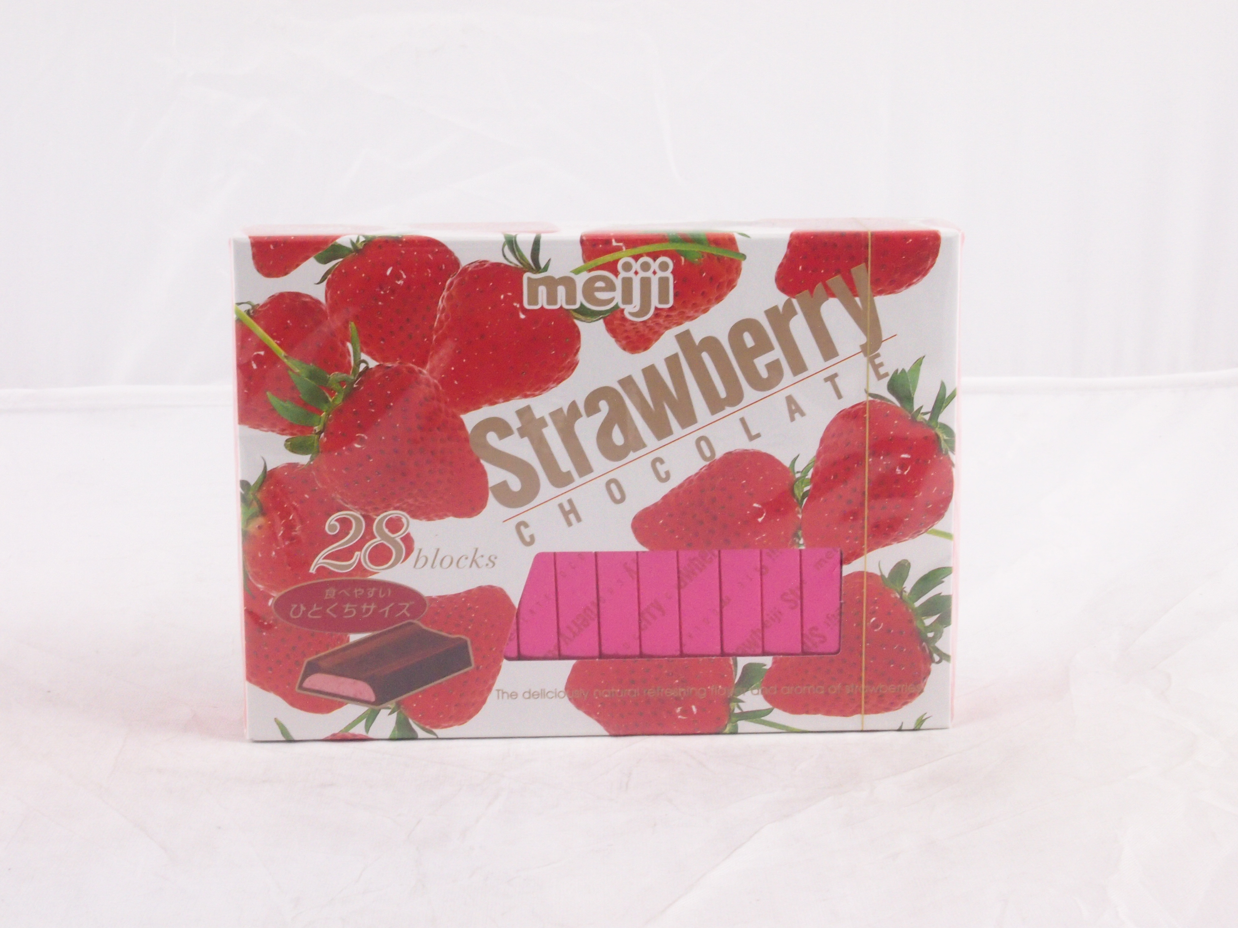 明治薄片草莓巧克力28枚140g