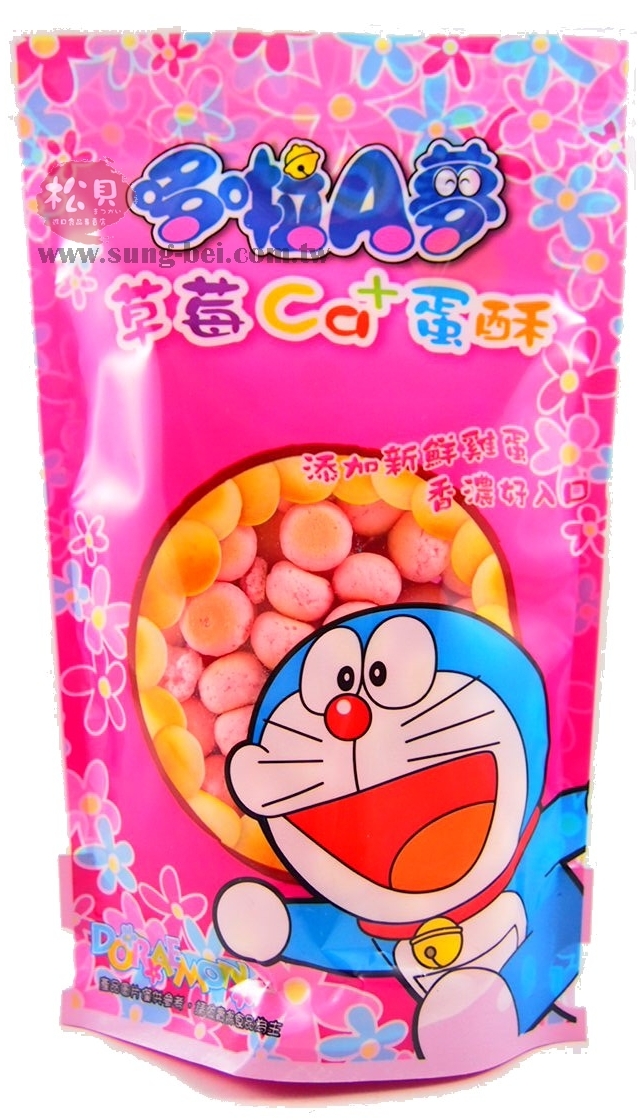 多拉A夢草莓Ca+蛋酥100g【4713507009594】