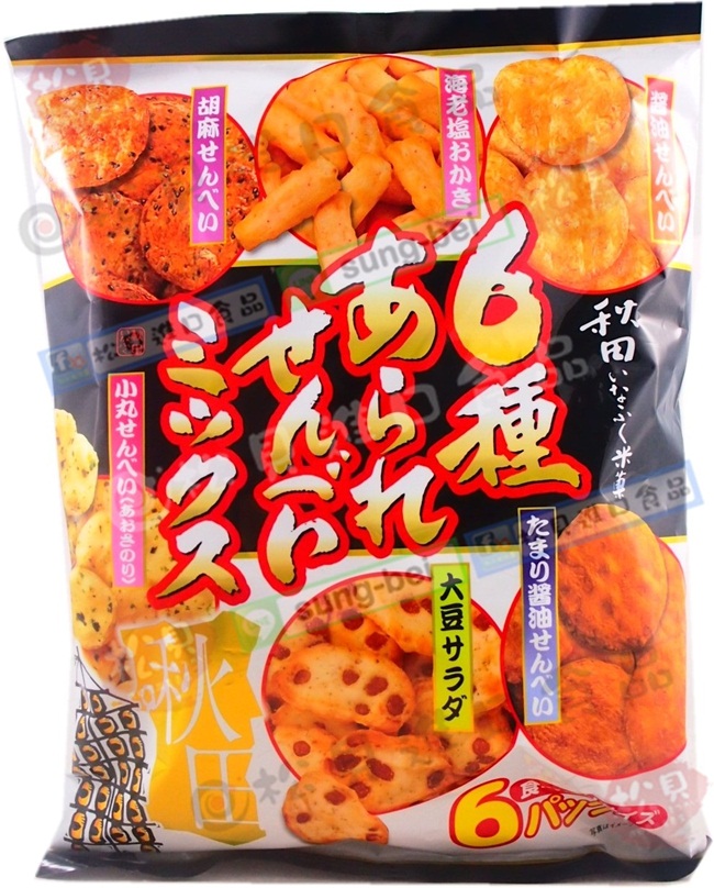 秋田味逸品6種揚米果220g【4970311042944 】