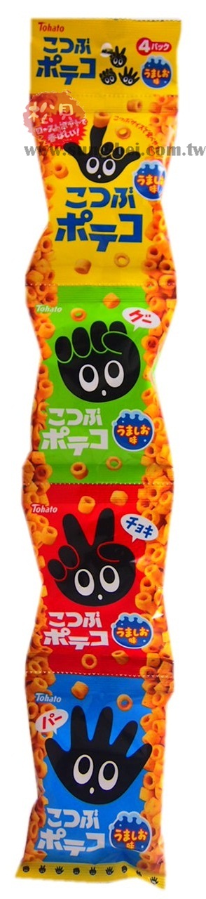 東鳩4連手指圈圈餅(鹽)64g【4901940030552】