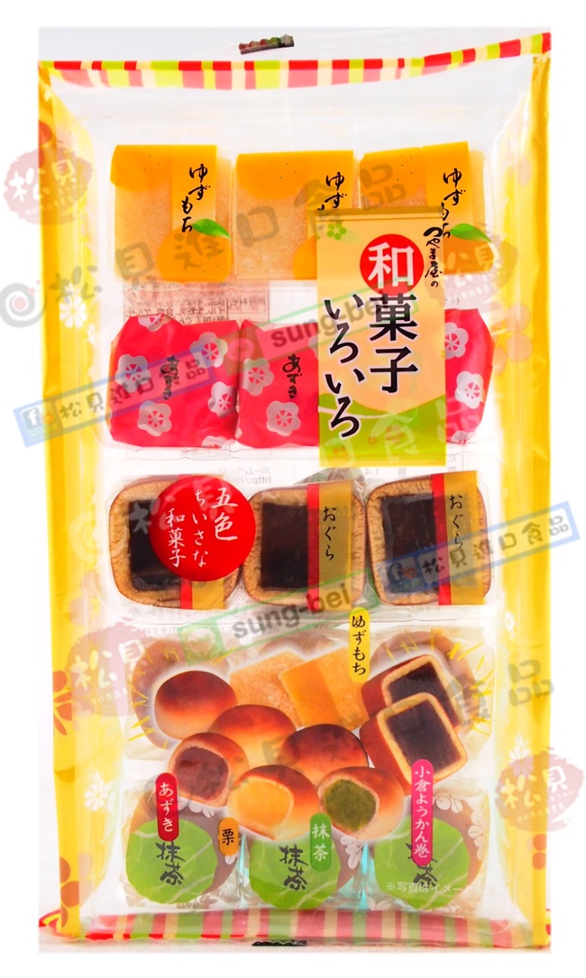 津山屋5色和果子餅250g【4904537002338】