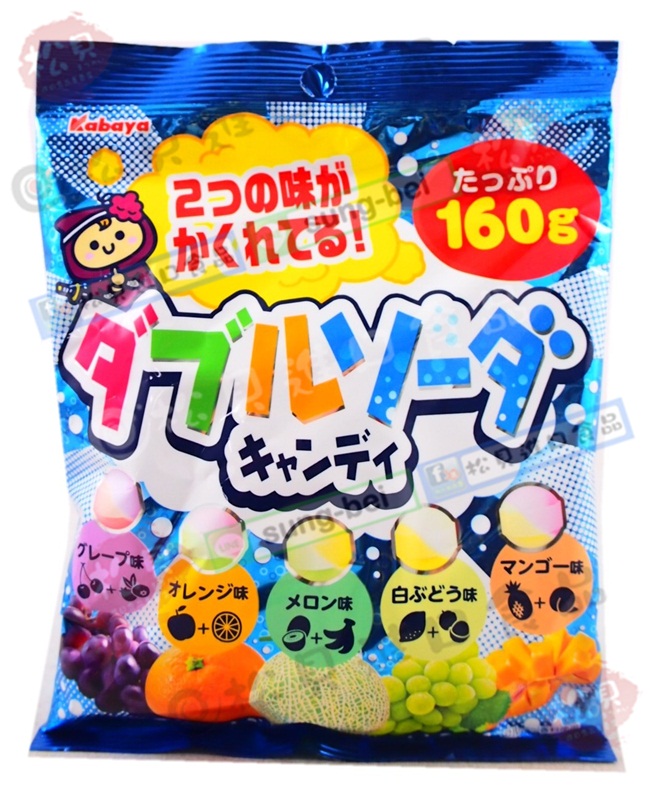 卡巴水果蘇打汽水糖160g【4901550226321】