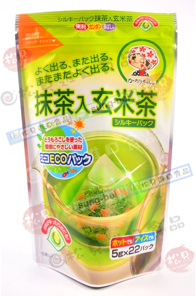 宇治森德玄米茶三角包22入110g【4970058657104】