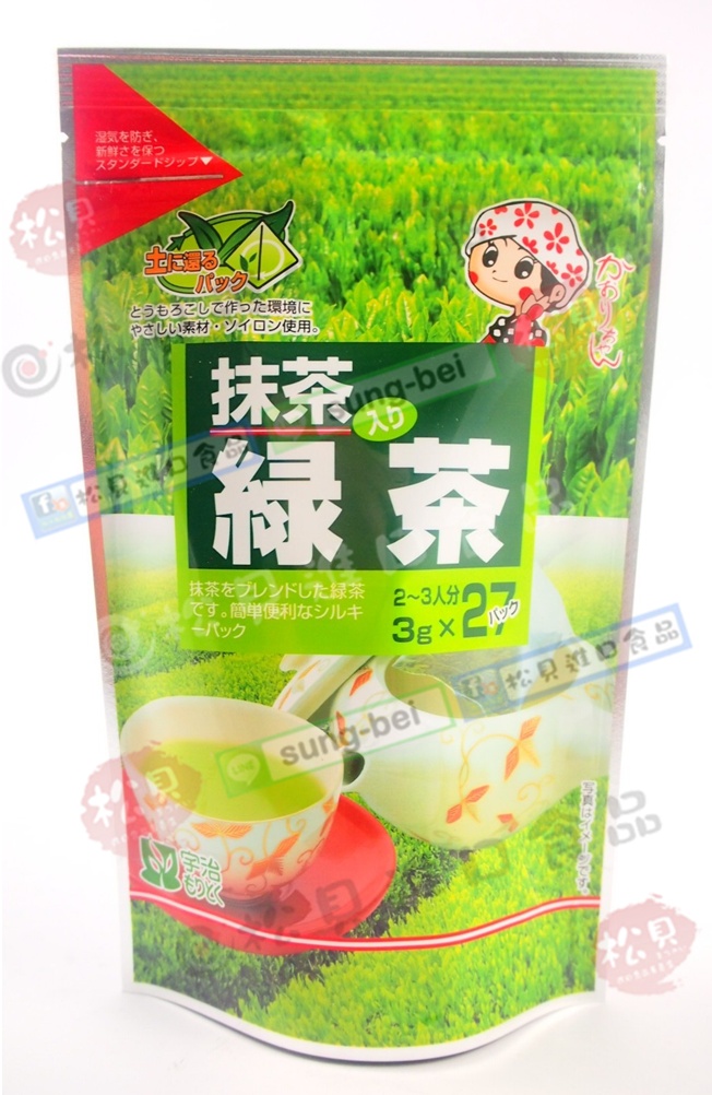 宇治森德抹綠茶三角包27入81g【4970058600407】