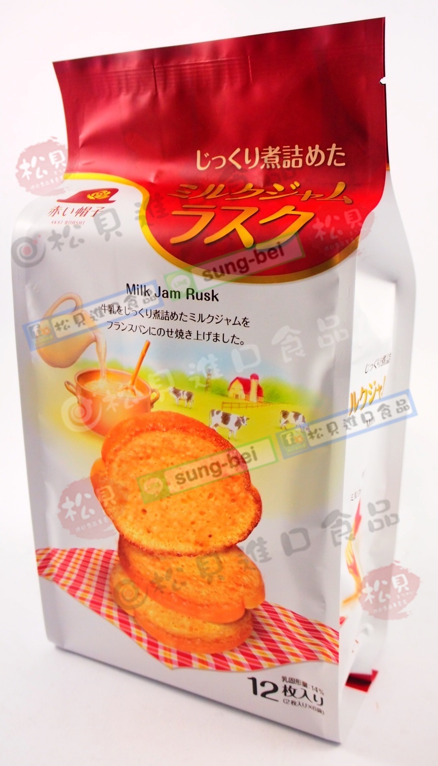 TIVON紅帽烤麵包餅132g【4975186163763】