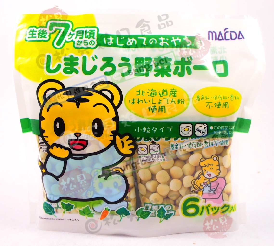 前田巧虎嬰兒蛋酥6袋入(野菜)84g【4901147303718】