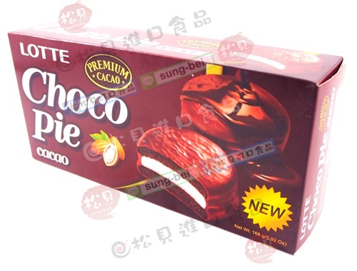 樂天黑巧克力派6入168g【8801062475162】