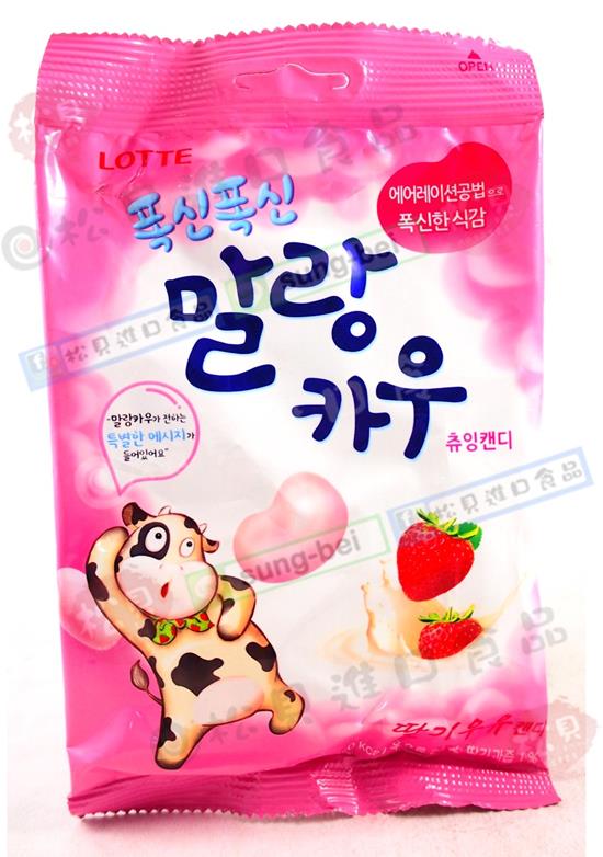 LOTTE樂天草莓牛奶軟糖63g【8801062334278】