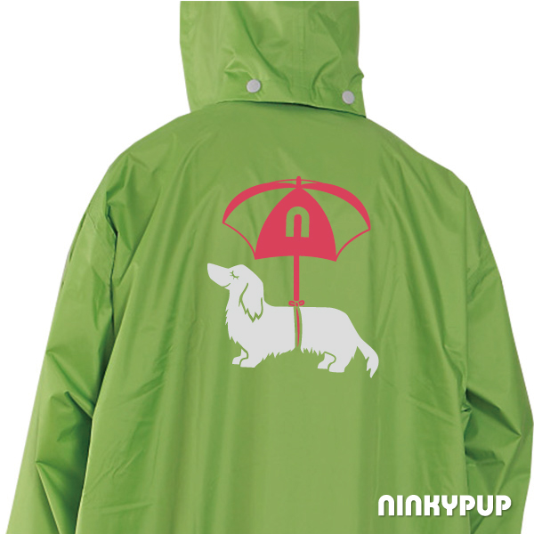 NINKYPUP反光雨衣 優雅臘腸犬