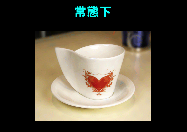 愛心反光咖啡杯