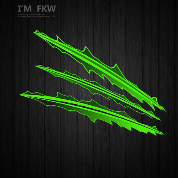 【夜光貼紙】爪痕