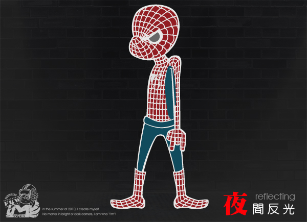 【反光貼紙】蜘蛛人