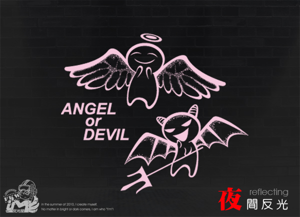 反光貼紙,天使魔王貼紙j001-13