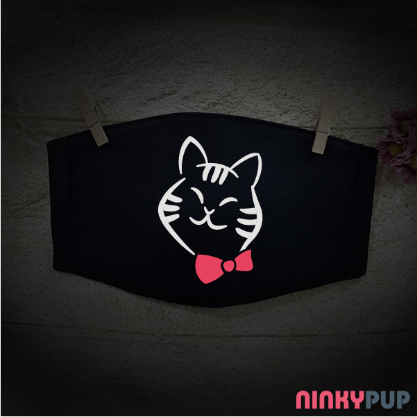 優雅花貓圖案反光