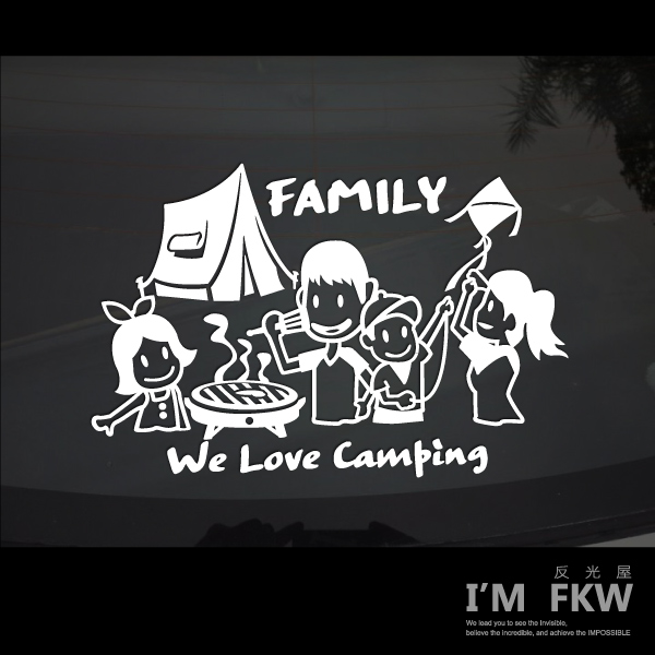 反光貼紙 Family樂活趣 露營1