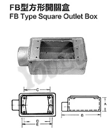 FB型方形開關盒