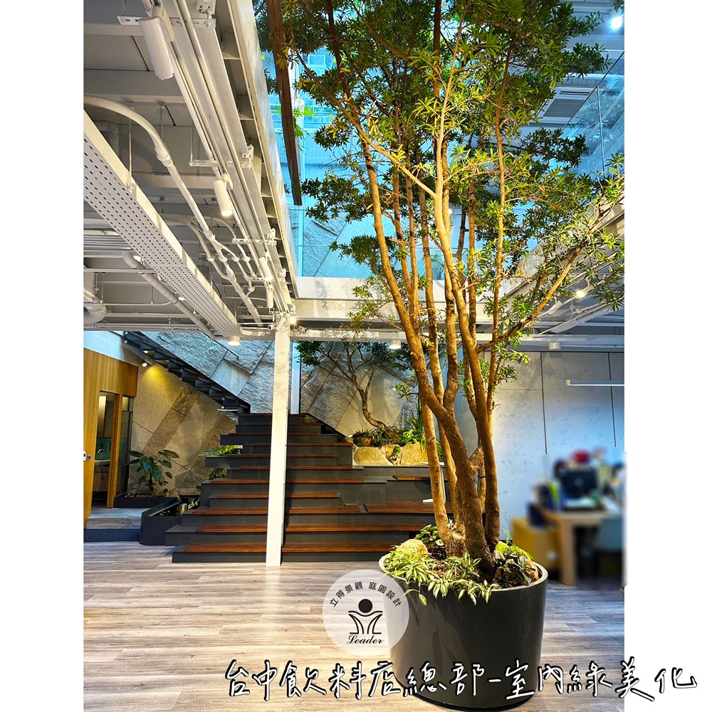 台中飲料店總部-綠美化-4