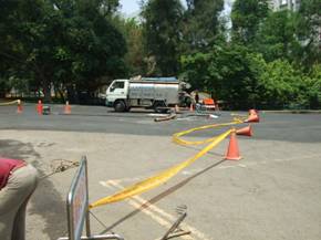 真空車抽取汙油