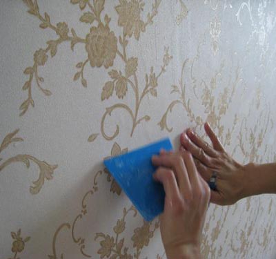 舊房屋整修-貼壁紙施工