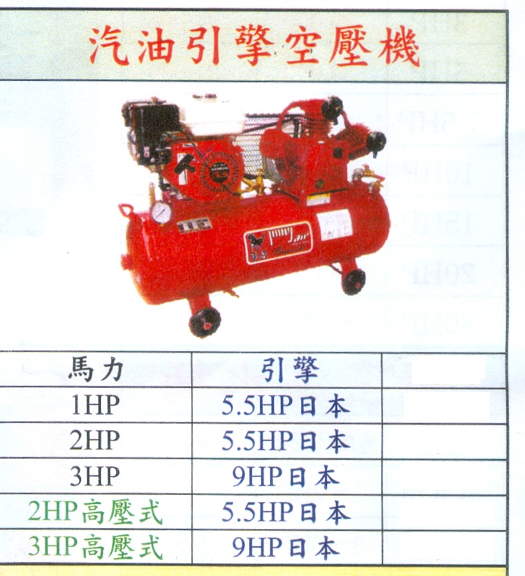 汽油引擎空壓機