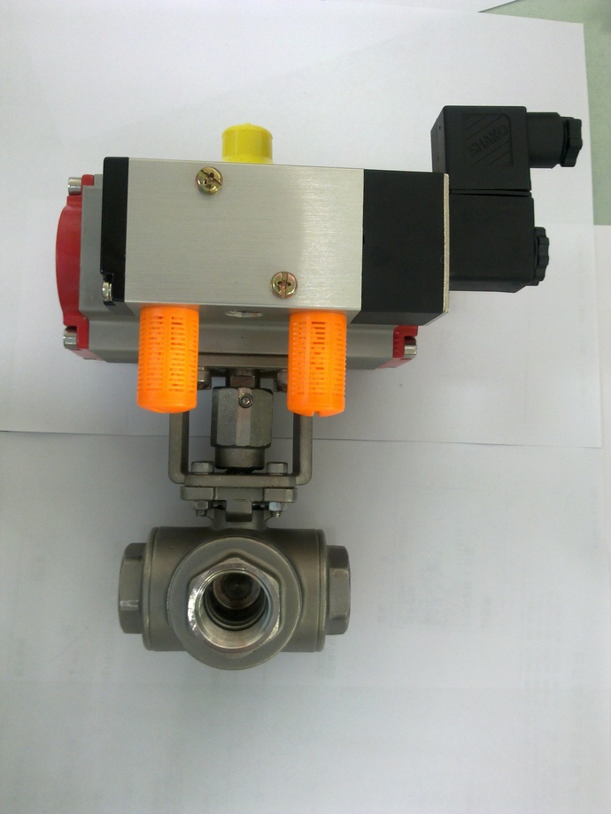 鋁合金氣缸球閥+配缸電磁閥