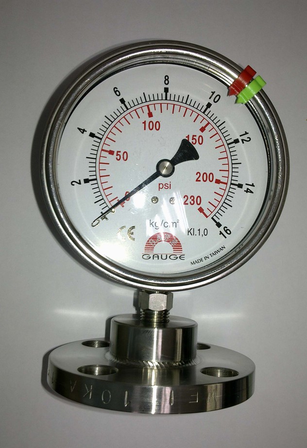 法蘭式隔膜壓力表