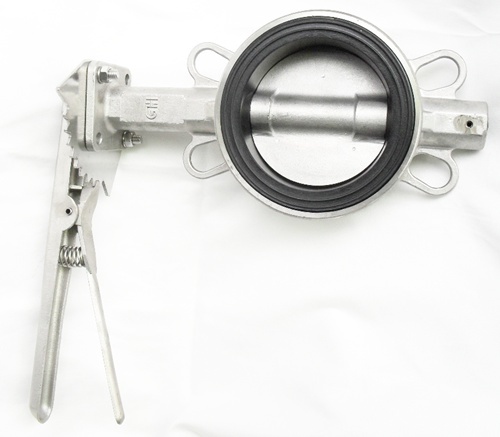 全白鐵把手蝶閥