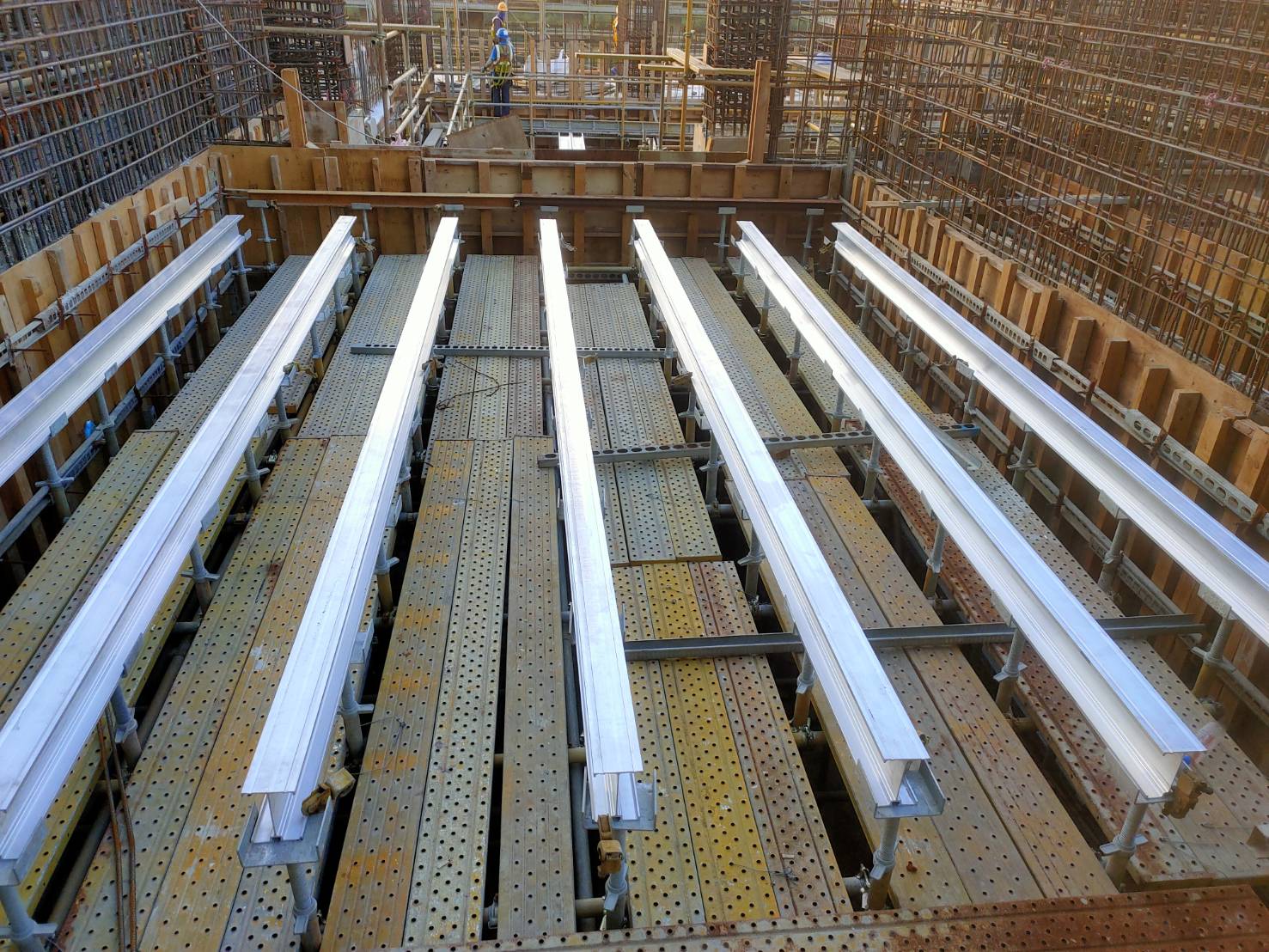 建築工地搭架工作現場