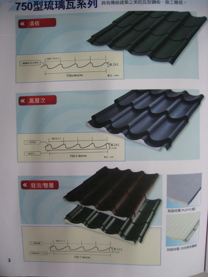 750型琉璃瓦系列