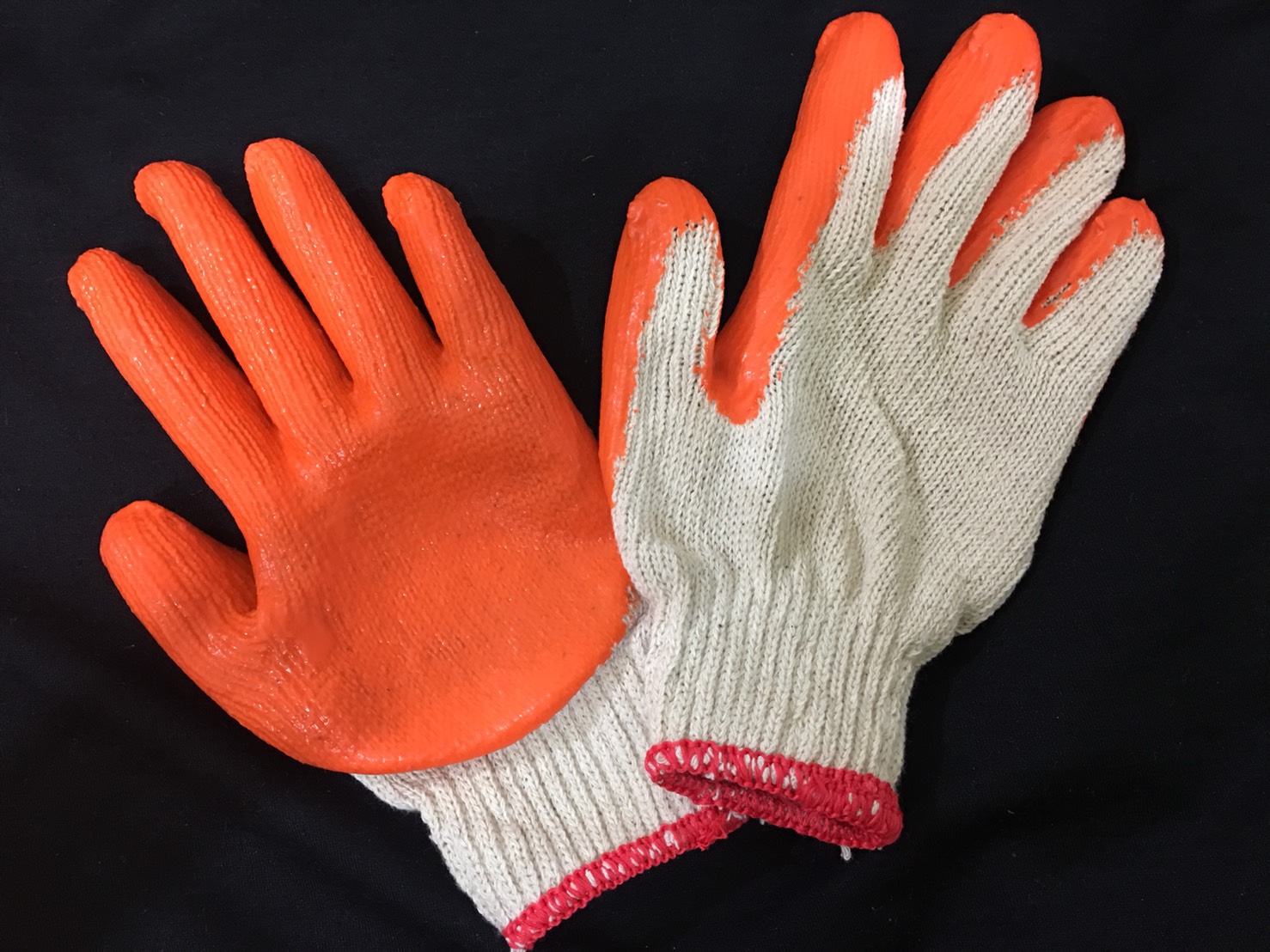 沾膠手套工廠-手樂沾膠手套7針（厚款）-搬運防滑手套鋼鐵