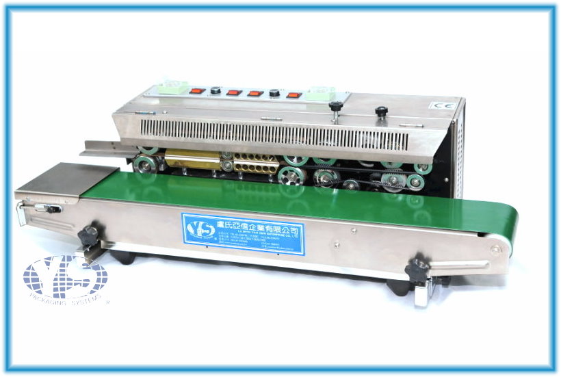 連續式封口機+印字機