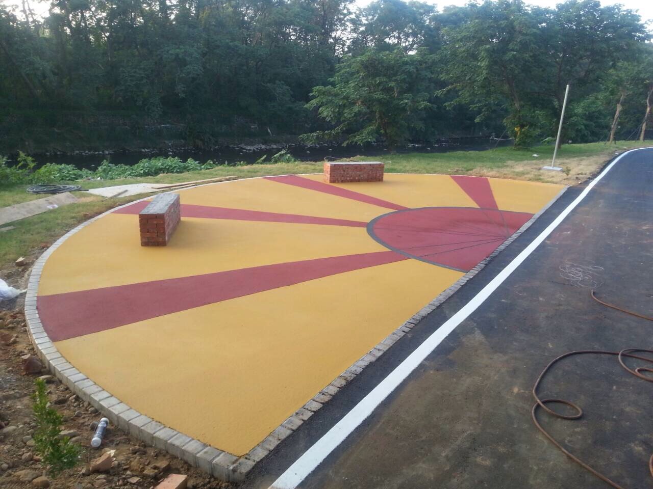 噴花LOGO_桃園自行車道工程