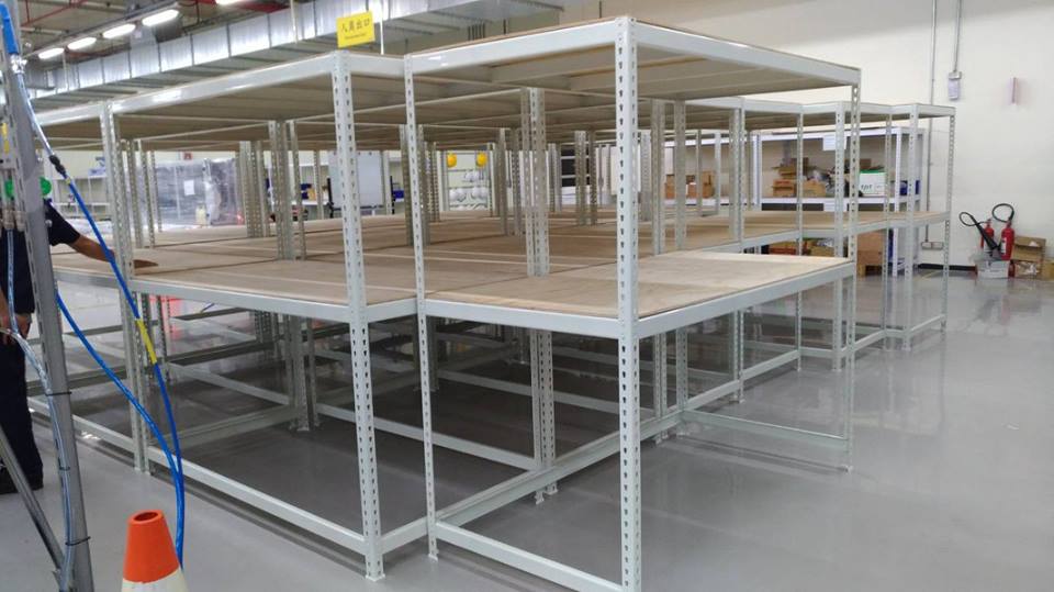 南科公司～象牙免螺絲角鋼置物架