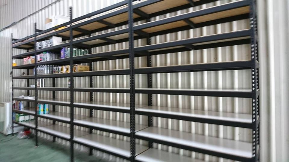 仁德區汽車廠～消光黑免螺絲角鋼展示架&amp;置物架